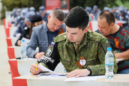 Victory Dictation event in Donetsk People's Republic