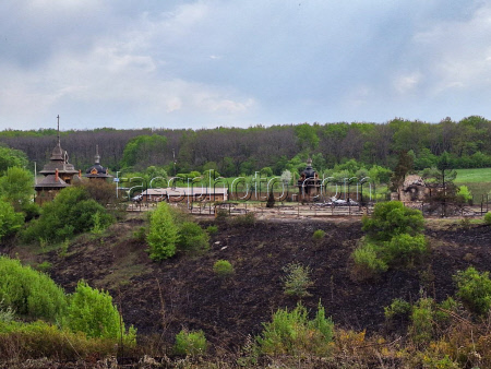 Burned-down New Jerusalem church complex in Belgorod Region, Russia