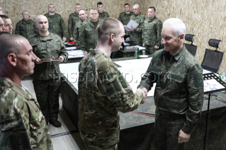 Defence Minister Belousov inspects Russia's Kursk Group of Forces command post