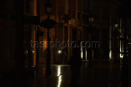 Blackout in Spain leaves Malaga streets in darkness