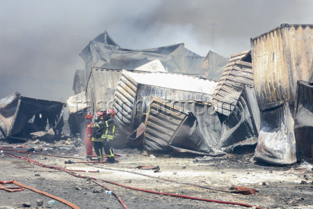 Explosion At Rajaie Port In Bandar Abbas - Iran
