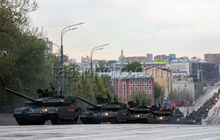 Rehearsal for Russia's annual Victory Day parade in Moscow
