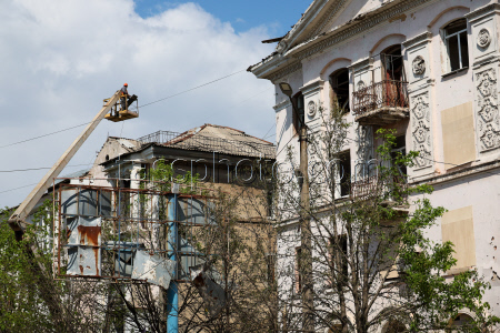 Последствия обстрела Горловки
