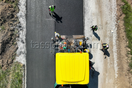 Roadworks in Kherson Region, Russia