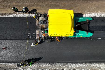 Roadworks in Kherson Region, Russia