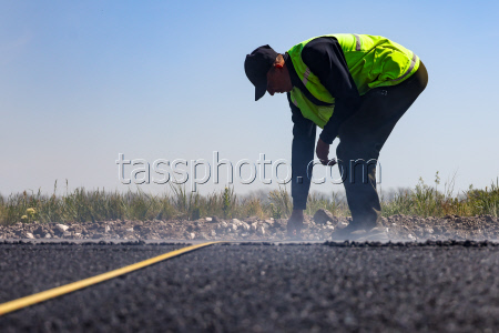Roadworks in Kherson Region, Russia