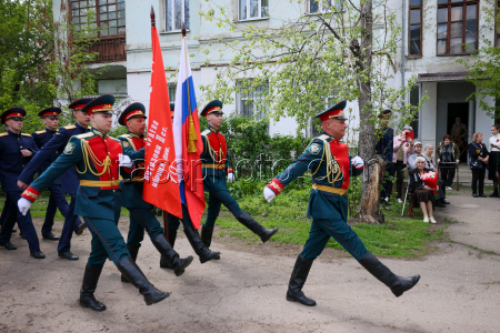 Parade for WWII veteran in Lugansk