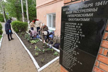 Благоустройство памятников участникам ВОВ накануне 80-летия Победы в Рязанской области