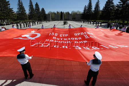 Our Great Victory march in Novosibirsk, Russia