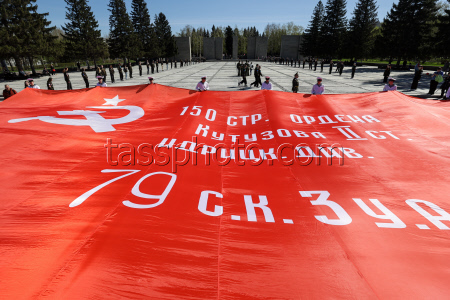 Our Great Victory march in Novosibirsk, Russia