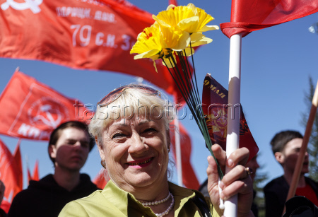 Our Great Victory march in Novosibirsk, Russia