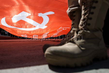 Our Great Victory march in Novosibirsk, Russia
