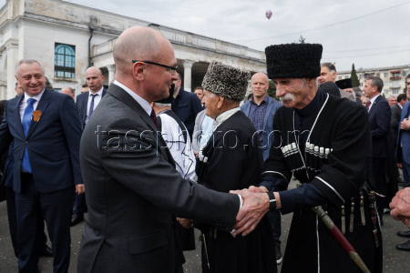 Launch of Dioscuria electric train between Sirius, Russia and Sukhum, Abkhazia