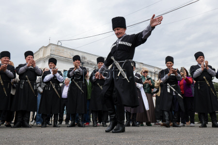Launch of Dioscuria electric train between Sirius, Russia and Sukhum, Abkhazia