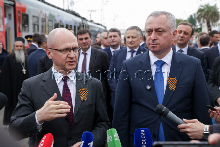 Launch of Dioscuria electric train between Sirius, Russia and Sukhum, Abkhazia