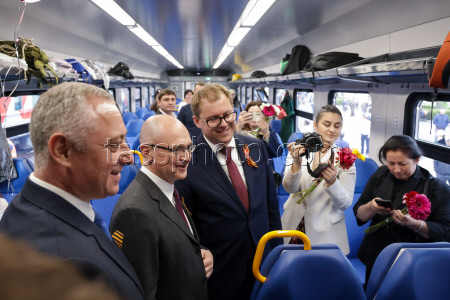 Launch of Dioscuria electric train between Sirius, Russia and Sukhum, Abkhazia