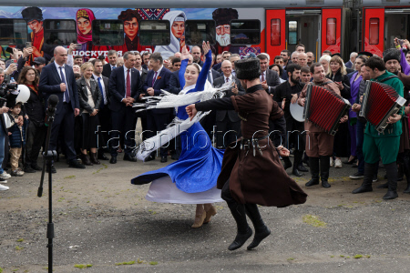 Launch of Dioscuria electric train between Sirius, Russia and Sukhum, Abkhazia