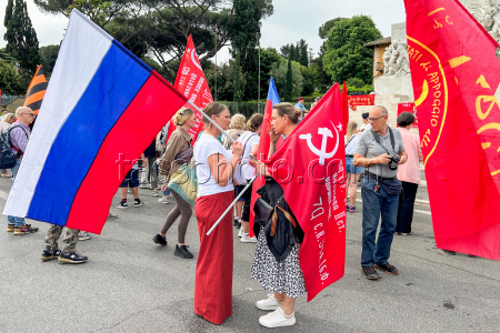 Immortal Regiment event in Rome, Italy
