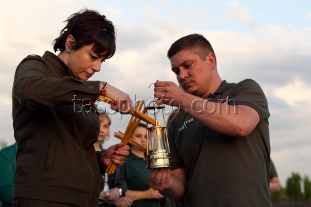 Eternal Flame Lighting Ceremony in Lugansk