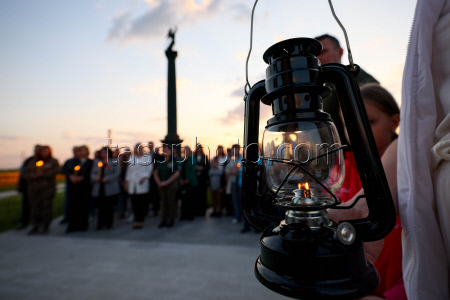 Eternal Flame Lighting Ceremony in Lugansk