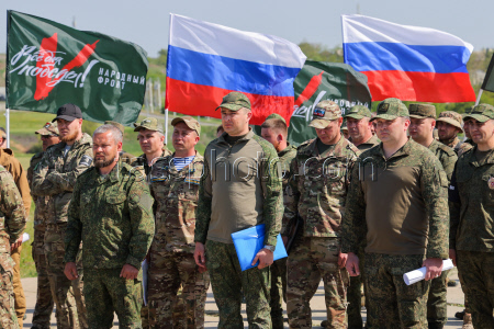 Handing over vehicles to special military operation zone in Rostov-on-Don