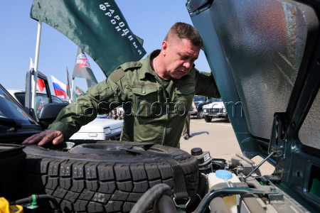 Handing over vehicles to special military operation zone in Rostov-on-Don