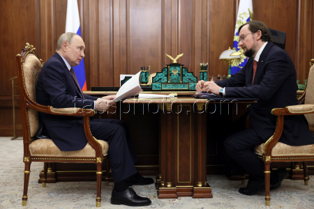 Встреча президента РФ Путина и председателя "Деловой России" Репика в Москве