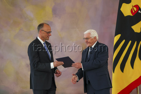 German Chancellor Merz receives certificate of appointment from German President Steinmeier