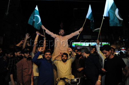 People hold protest following India’s missile strikes in Pakistan