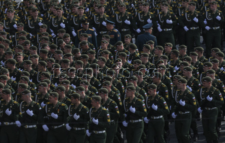 General rehearsal for Russia's annual Victory Day parade in Moscow