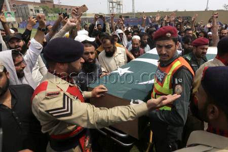 Funeral of victims of Indian military strikes in Pakistan