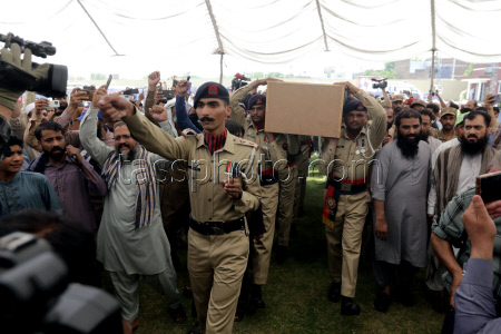 Funeral of victims of Indian military strikes in Pakistan