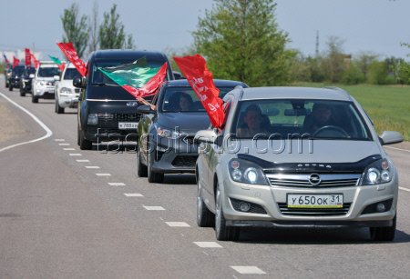 Автопробег в Мелитополе в честь 80-й годовщины Победы в Великой Отечественной войне 