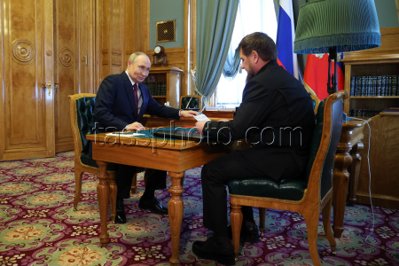 Встреча президента РФ Путина и главы Чечни Кадырова