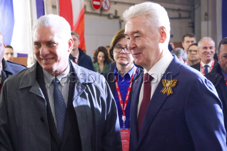 Cuba's President Diaz-Canel and Moscow Mayor Sobyanin visit Moskvitch car factory