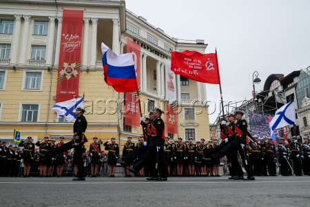 Victory Day parade in Vladivostok, Russia