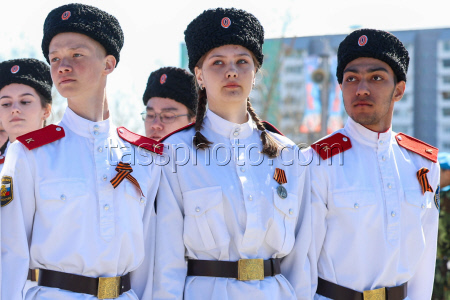 Victory Day parade in Yakutsk, Russia