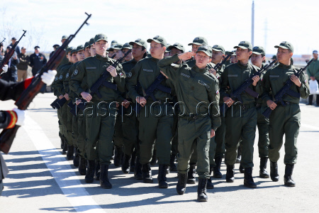 Victory Day parade in Yakutsk, Russia