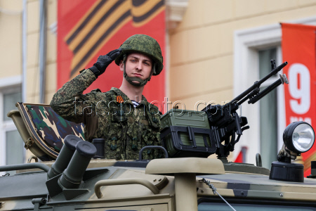 Victory Day parade in Vladivostok, Russia