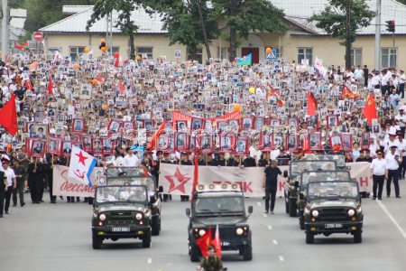 Immortal Regiment event in Bishkek, Kyrgyzstan