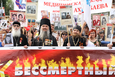 Immortal Regiment event in Bishkek, Kyrgyzstan
