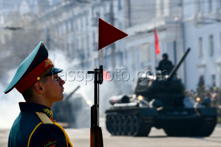 Victory Day parade in Chita, Russia