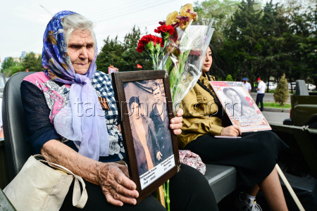 Immortal Regiment event in Bishkek, Kyrgyzstan