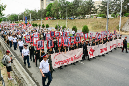 Immortal Regiment event in Bishkek, Kyrgyzstan