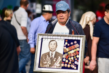 Immortal Regiment event in Bishkek, Kyrgyzstan