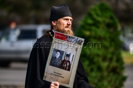 Immortal Regiment event in Bishkek, Kyrgyzstan