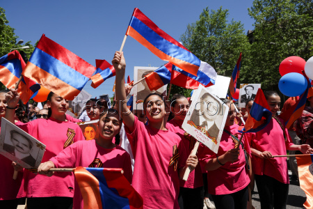 Immortal Regiment event in Yerevan, Armenia