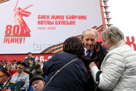 Victory Day parade in Kazan, Russia