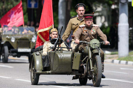 Victory Day parade in Novorossiysk, Russia