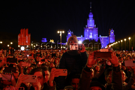 Victory Day firework display in Moscow